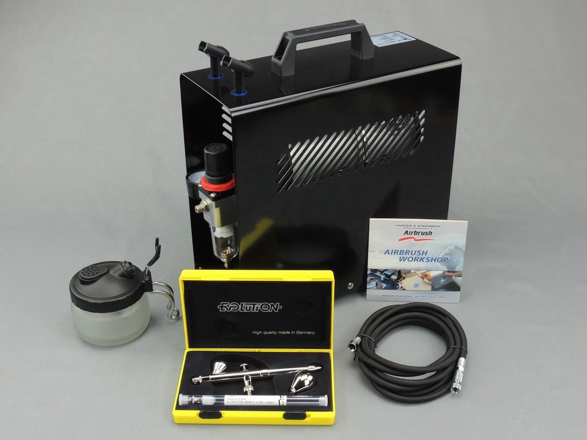 Harder & Steenbeck Airbrush set Evolution Silverline Two in One 0,2 + 0,4 mm