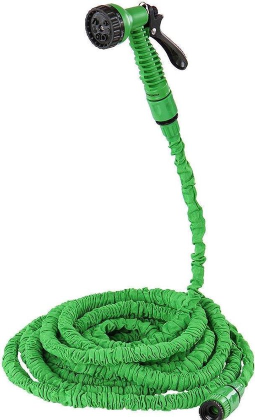 Uittrekbare tuinslang 15 meter - flexibele waterslang voor de tuin