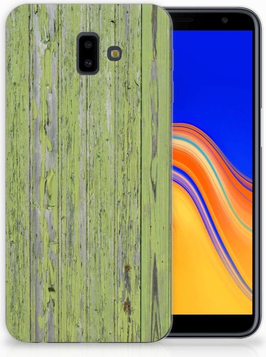 Samsung Galaxy J6 Plus (2018) Bumper Hoesje Green Wood