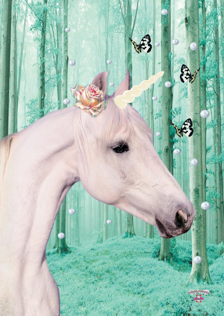 Kunstboer Kaart Unicorn - Kaart Eenhoorn - Kaartensetje Unicorn