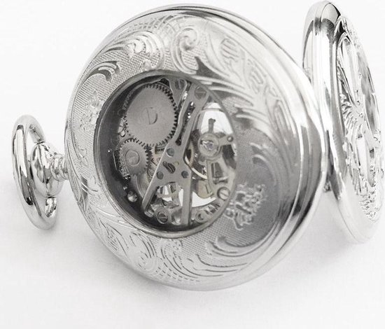 Antiek zakhorloge, zilver / verguld, Zwitserland, ca.1900. - Het