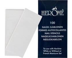 Herome French Manicure Stickers Nagelsjablonen - Nail Stencils - voor de perfecte French Manicure - 1*100pcs