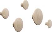 Muuto The Dots - Kapstok - Eiken - Set 5 Stuks