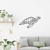 Wanddecoratie Schildpad - Zwart