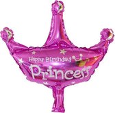 Grote happy birthday princess kroon ballon 37 cm