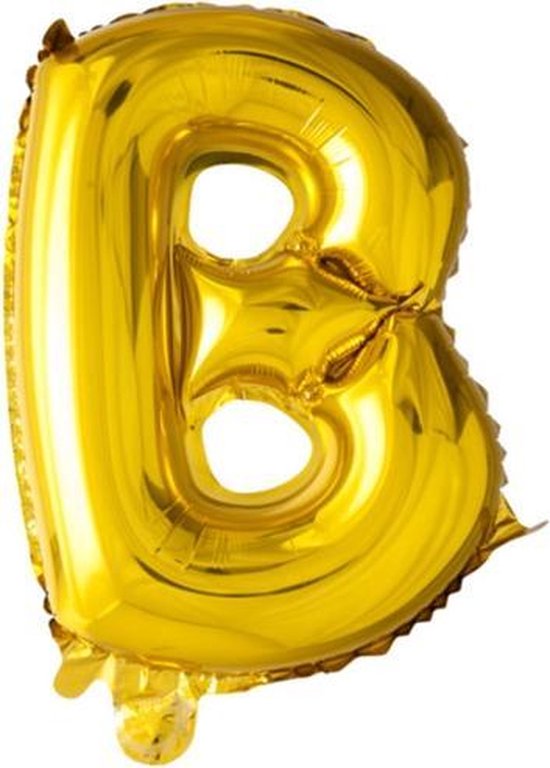 ballon - 100 cm - goud - letter - B