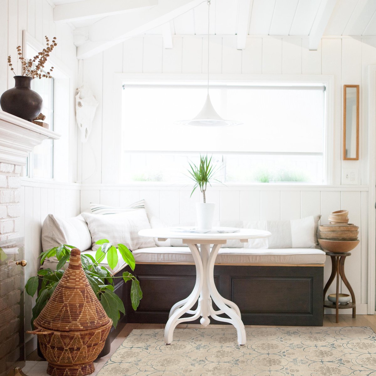 Ruggable uniek wasbaar vloerkleed Leyla Cream Vintage 90 cm x 150 cm