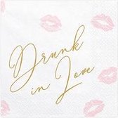Servetten Bruiloft / Vrijgezellenfeest - Drunk in love