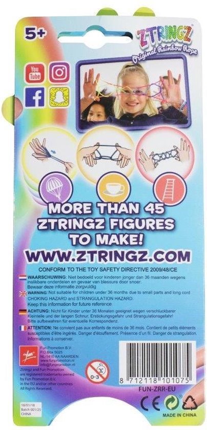 ZTRINGZ Regenboog Touw - Vingertouw
