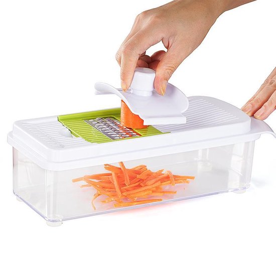 YUCHENGTECH Elektrische Groentesnijder met 3 Messenvoor in Blokjes Snijden,Plakjes Snijden, Julienne Snijden,voor Wortels, Aardappelen, Uien 100 W