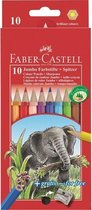 kleurpotlood Faber-Castell Jumbo Eco etui 10 stuks incl. slijper FC-111210