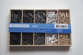 Mini wasknijpertjes - Houten wasknijpers - 200 stuks - 5 kleuren