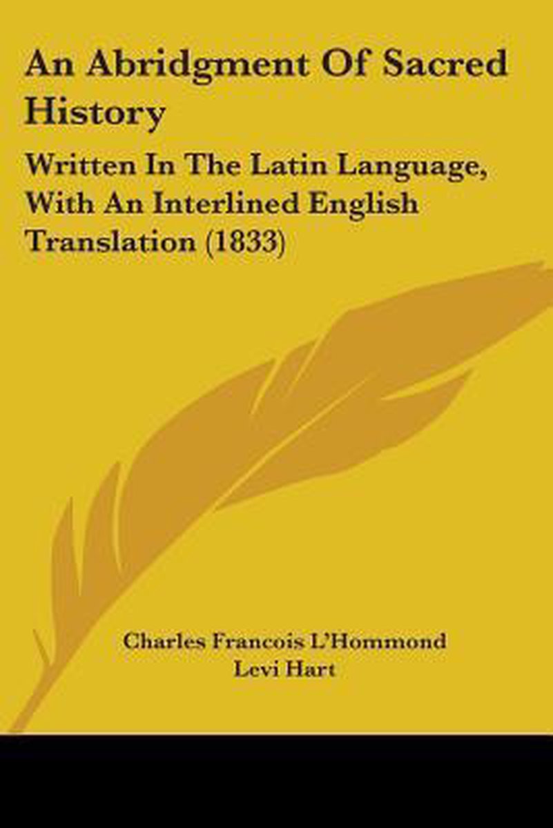 An Abridgment Of Sacred History van Charles Francois Lhommond