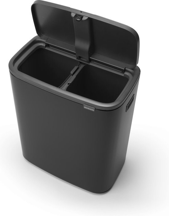 Brabantia Bo Touch Bin Prullenbak 2 x 30 l Matt Black
