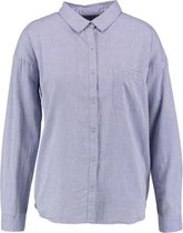 Garcia zachte loose fit blouse blue ice langere achterzijde Maat - XS
