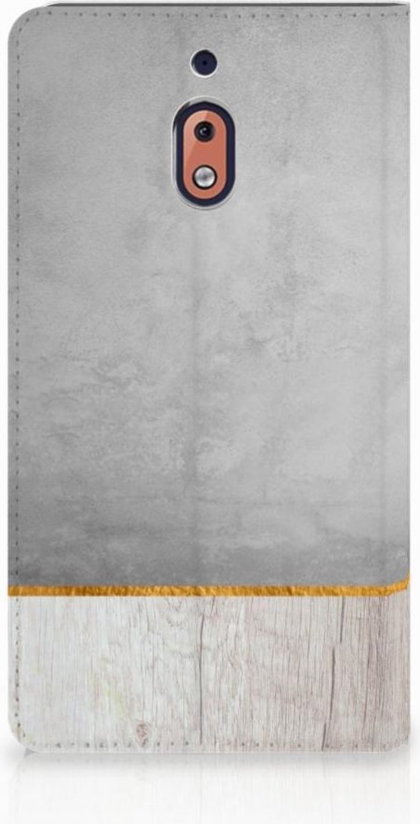 Nokia 2.1 2018 Book Wallet Case Wood Concrete