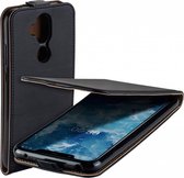 MP case zwart eco lederen flip case Nokia 8.1 flip case hoesje