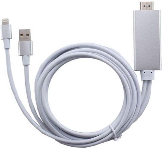 Snelle HDMI naar Lightning kabel - tv Adapter - voor iPhone X/10 7 6S iPad  Air -... | bol.com