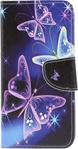 Book Case - Geschikt voor Samsung Galaxy A10 Hoesje - Vlinders