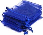 Kleine organza zakjes blauw 5x7 cm 100 stuks