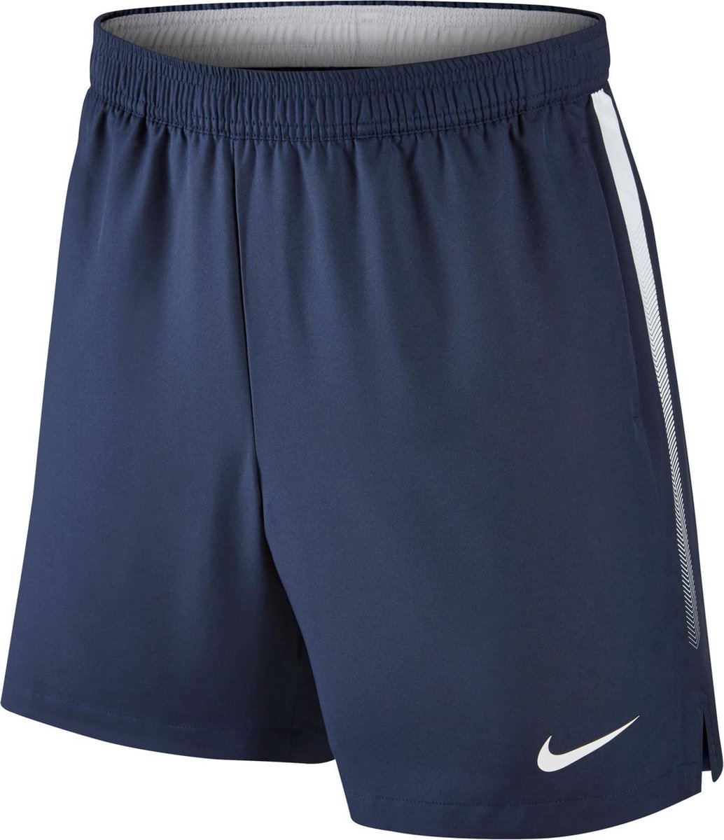 Nike Court Dry Tennisshort Heren Sportbroek - Maat L - Mannen - blauw/wit |  bol.com