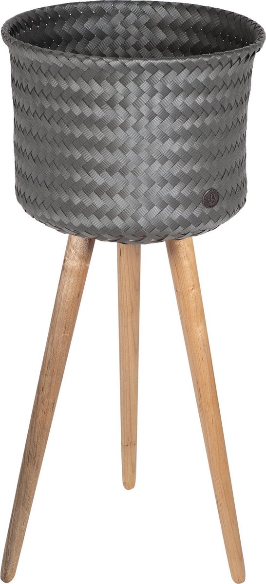 Plantenstandaard - Bloempot op poten - SET van 2! - Handed By - Up High - donker grijs - dark grey