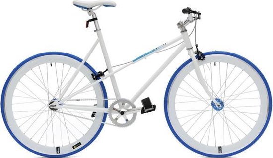 Cheetah Ladies 7-speed Fixed Gear bike wit/blauw 54 cm | bol.com