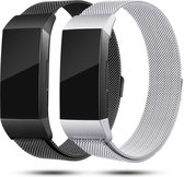 YONO Milanese bandjes - Fitbit Charge 4 - 2-pack - Small
