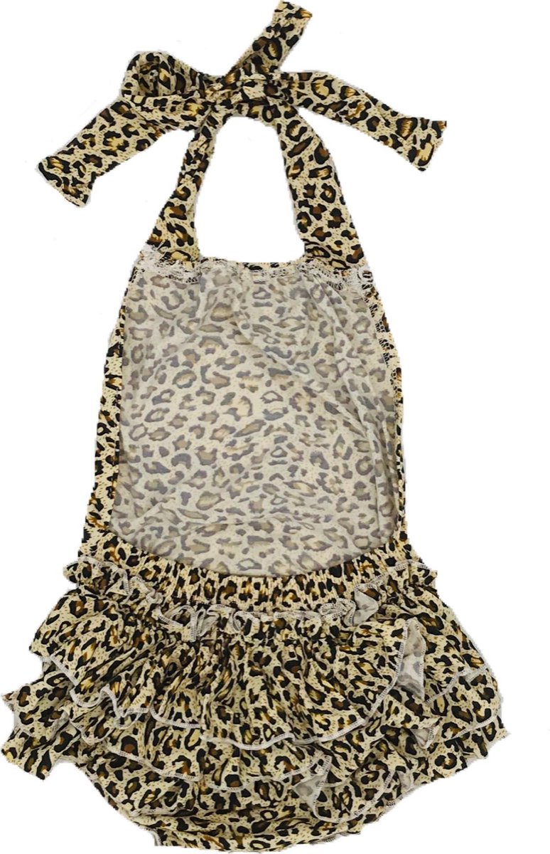 Babyzwempak - Dierenprint - 0 - 6 Maanden - Supercute - Panterprint - Kraamkado - Babyshower - Meisje - Babybadpak — afbeelding 2