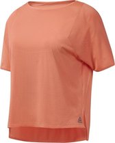 Reebok Os Perf Tee Dames Sportshirt - Stellar Pink - Maat S