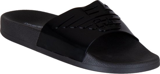 Emporio Armani - Heren - Slipper Goud - Zwart - 46 | bol.com