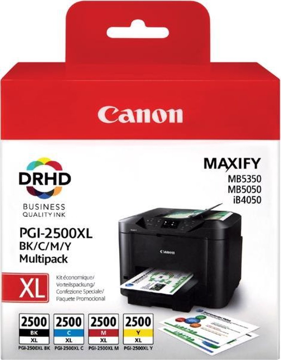 Canon PGI-2500XL - Inktcartridges Zwart / Cyaan / Magenta / Geel