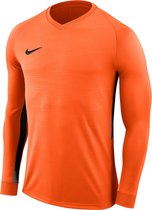 Nike Tiempo Premier LS Jersey  Sportshirt - Maat S  - Mannen - oranje/zwart