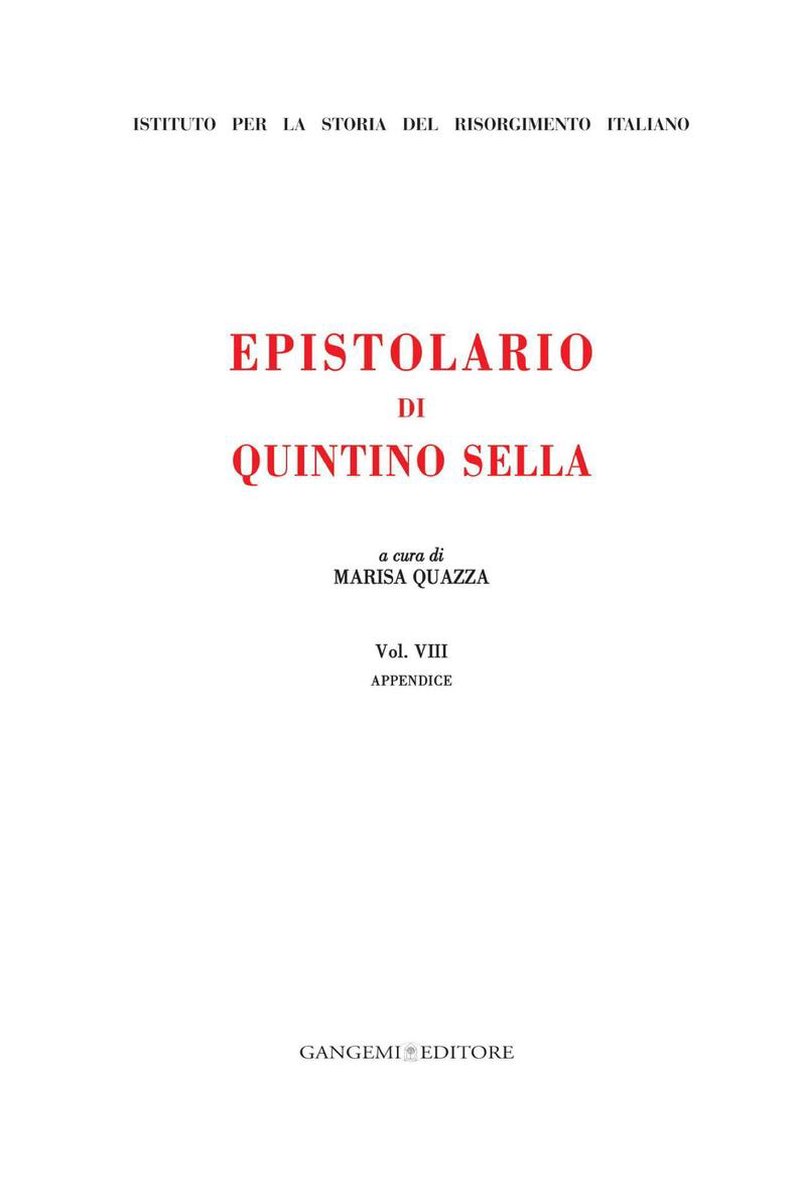 Epistolario di Quintino Sella - Marisa Quazza