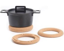 Amorim Cork Korko Selection Dupond & Dupont 2in1 Onderzetter - Voor Pannen - Ø20 cm - Kurk - Bruin