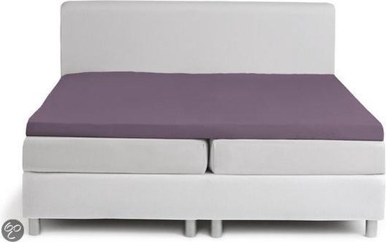 Damai - Hoeslaken Topper ajusté - Jersey - 160 x 200 cm - Violet