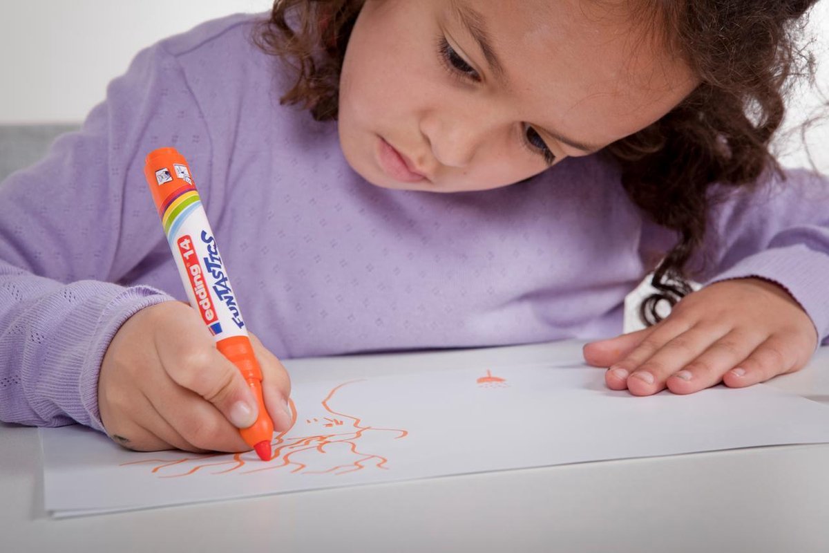 edding 14 FUNTASTICS - kleurstiften voor kinderen - set van 18 - ronde punt 3 mm - voor kleurplezier op papier en karton - afwasbaar van huid en textiel - zomervakantie - kindercadeau — afbeelding 21
