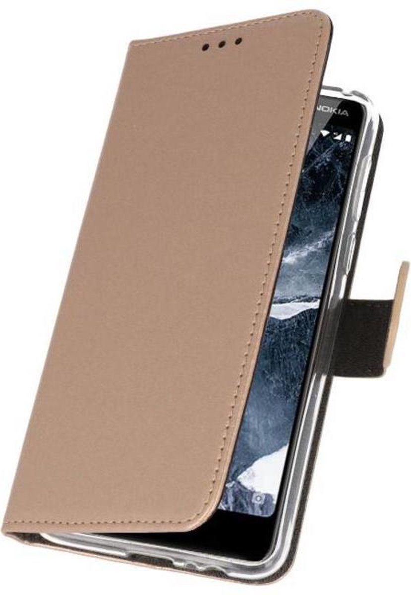 Bestcases Pasjeshouder Telefoonhoesje Nokia 5.1 - Goud