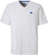 Donnay Cool-Dry V-neck - Sportshirt - Heren - maat S - White/Navy (1326)