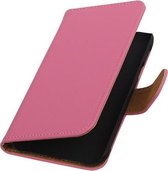 Roze Effen Booktype Samsung Galaxy Ace S5830 Wallet Cover Hoesje