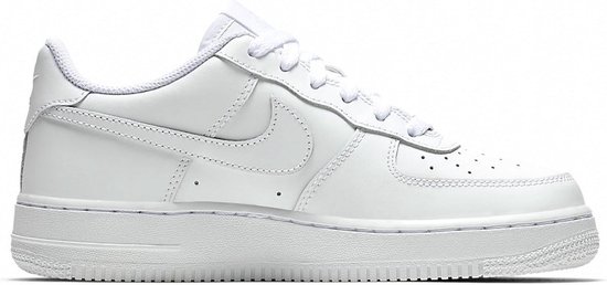 Nike Air Force 1 (GS) Unisex Sneakers - White/White/White - Maat 39