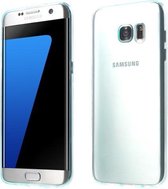 Colorfull licht blauw silicone hoesje transparant Samsung Galaxy S7 Edge