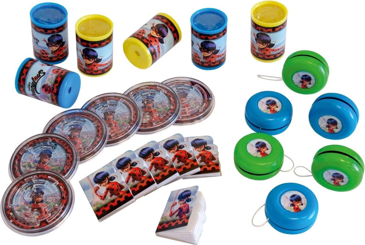 Ensemble de faveur de jouets Miraculous 24 pièces