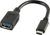 LogiLink USB C - USB A 0.15m câble USB 0,15 m USB 3.2 Gen 2 (3.1 Gen 2) Noir