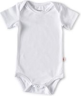 Little Label - romper korte mouw - white - maat: 62 - bio-katoen