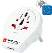 Skross Land Reisadapter Wereld naar Europa USB