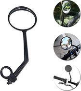 Fietsspiegel | Spiegel | Motorspiegel | Scooterspiegel | Spiegel voor fiets en step | Roteerbaar | Zwart