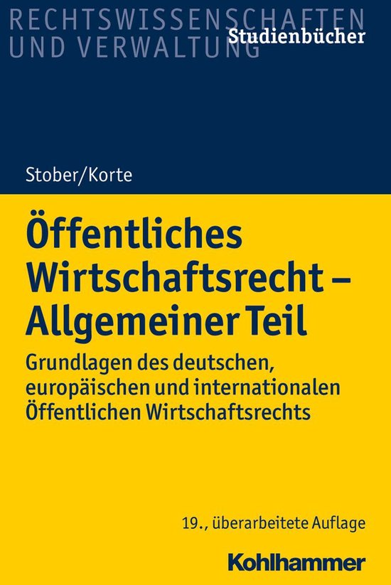 Öffentliches Wirtschaftsrecht - Allgemeiner Teil - cover