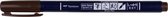 Tombow Brush Pen Fudenosuke Bruin, Set van 2 + 1 x Tombow Fudenosuke Dubbelzijdige Brush Pen - Zwart en Grijs verpakt in een Handige Zipperbag