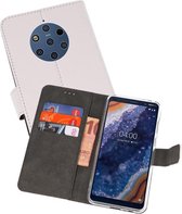 Booktype Telefoonhoesjes - Bookcase Hoesje - Wallet Case -  Geschikt voor Nokia 9 PureView - Wit